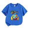 Kids Boys Girls 100% Cotton Crew Neck Short Sleeve T-Shirt, Cute Colorful Cartoon Dough Man Graphic Printed Casual Soft Breathable Summer Tee for Todd