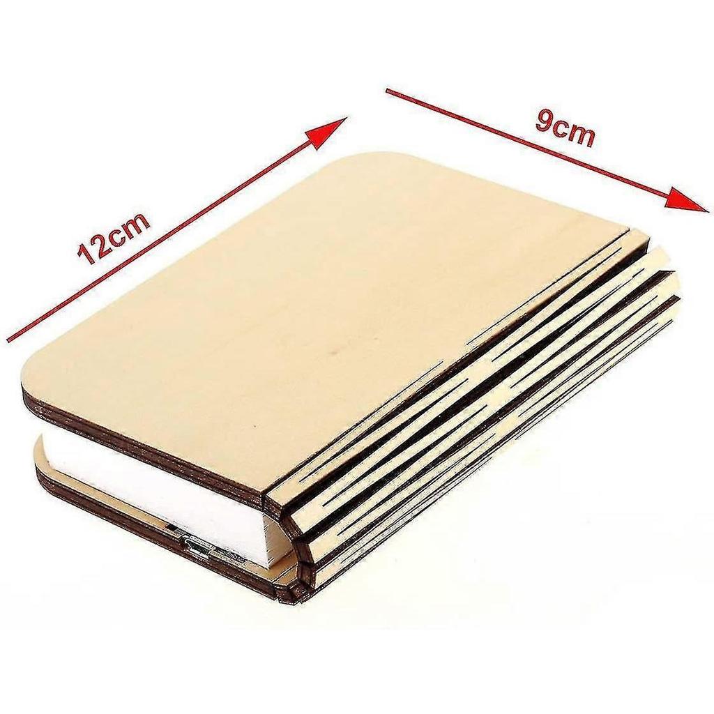 Led Wooden Book Lamp, Folding Magnetic Book Lamp, Usb Rechargeable Led Paper Lamp, Decorative Light