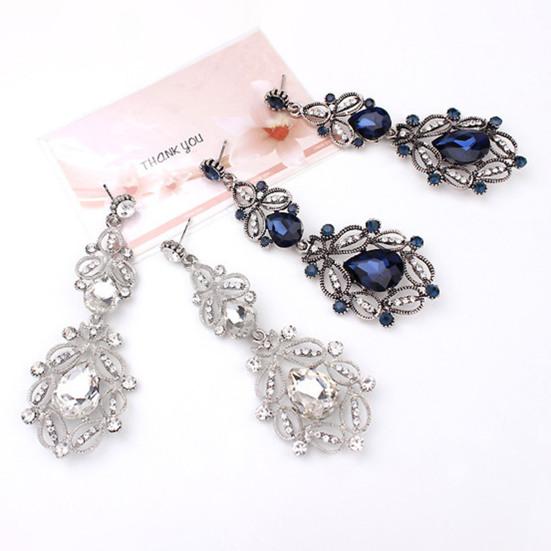 1 пара женских сережек, висячие серьги со стразами, легкие полые серьги, длинные висячие серьги