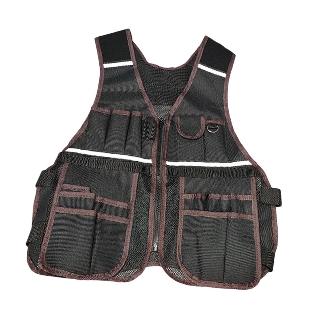 Жилет для электрика с регулируемой талией, водонепроницаемый, с карманами для инструментов, держателем и сумкой для хранения, для столярных работ, домашнего DIY