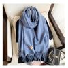 Imitation Cashmere Solid Color Fashion Decorative Warm Scarf Student Middle and Long Shawl Female
