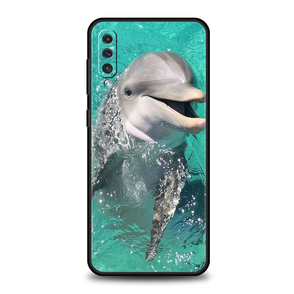 Чехол для телефона с изображением морского животного Дельфин для Samsung Galaxy A56 A36 A26 A34 A17 A16 A06 A14 A12 A54 A72 A24 A22 A20e A52 A50 A40 A32Обложка