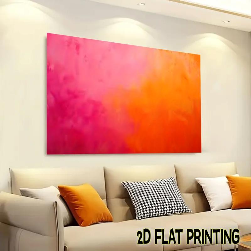 2D plane, abstract gradient pink orange background cloth, suitable for living room, dormitory decoration, polyester fiber