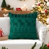 Christmas Tree Christmas Throw Pillow Cover 3D Reindeer Plush Pillow Cover  Home Decoration