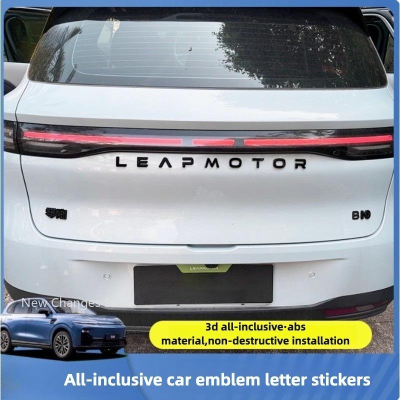 Для Leapmotor B10 C10 C11 C16 Черненая Буквенная Наклейка на Эмблему Автомобиля Черный Воин Аксессуары для Модификации Экстерьера