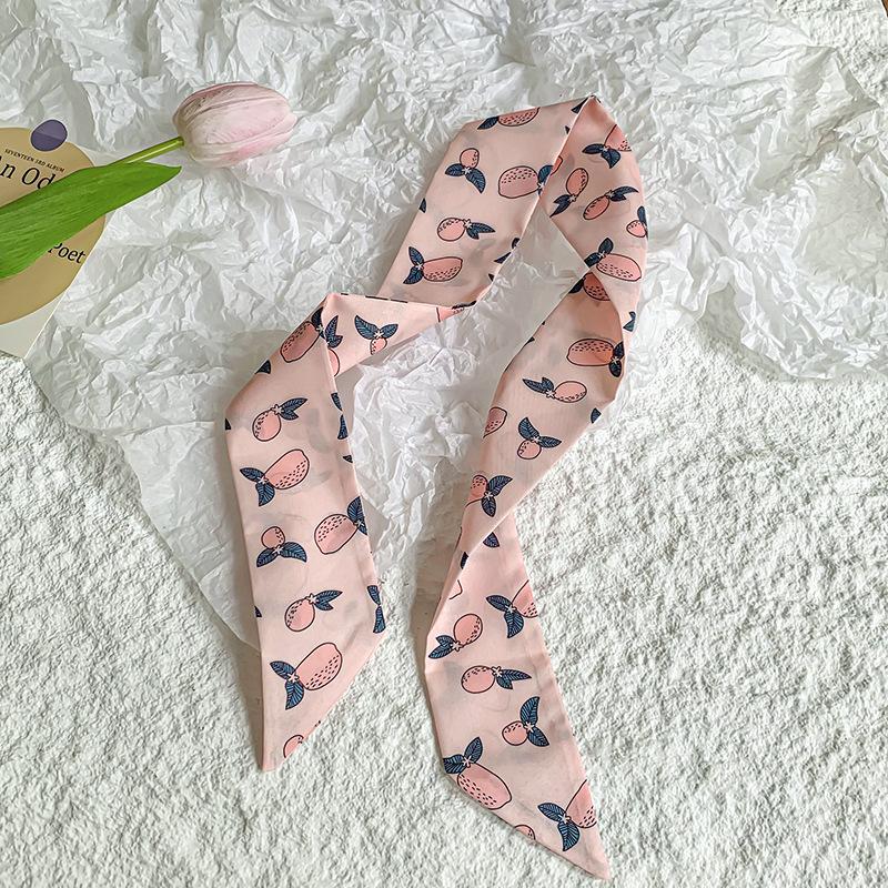 New Luxury Brand Model Small Silk Scarf for Women Hair Band Bag Handle Handbag Ribbon Scarf Neck Scarves Neckerchief