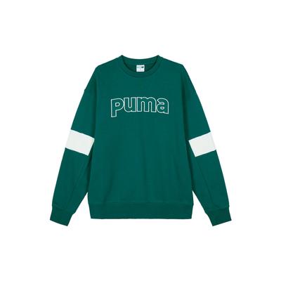 Puma Спортивный повседневный американский пуловер с принтом букв, мужская толстовка, зеленая 623427-43