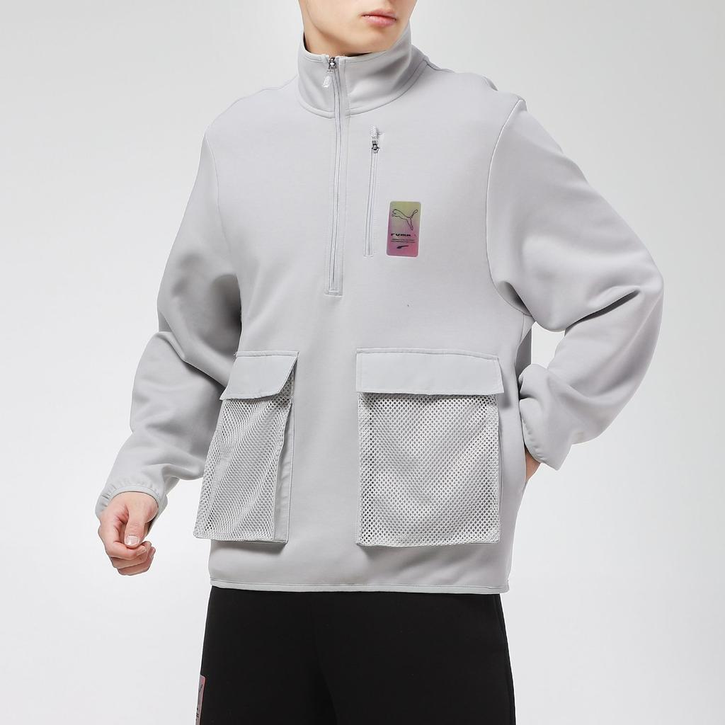Puma Куртки Мужские Светло-серые Стойка Умеренный 531449-09