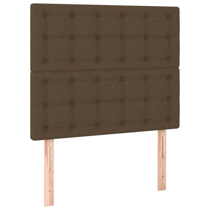 Maison Exclusive - Tête de lit marron foncé 100x5x118/128 cm Tissu
