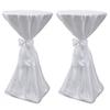 White Table Cover with Ribbon 60 Cm 2 Pieces