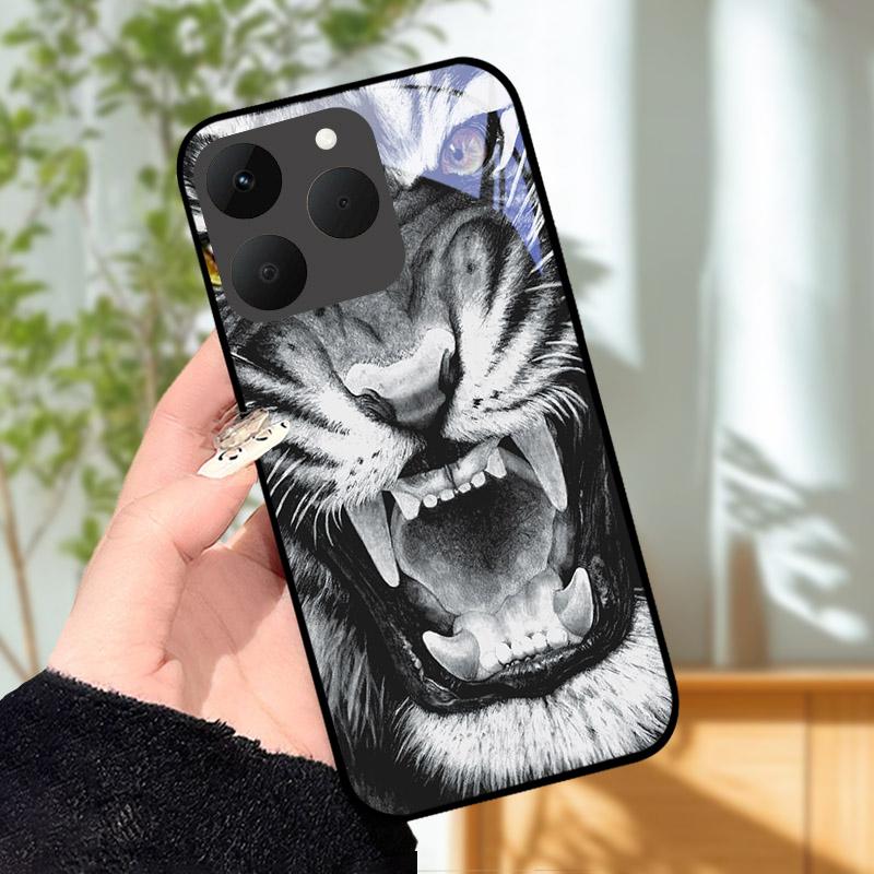 Для Realme 15T 5G Чехол Роскошный Модный Расписной Ударопрочный Закаленное Стекло Чехол для Телефона Для Realme15T 15 T Корпус Оболочка RMX5111 Capa