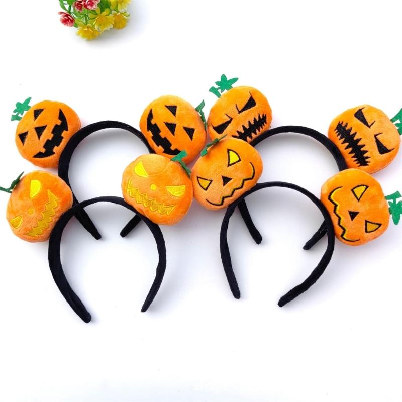 Hair Hoop DIY Halloween Pumpkin Headwear Headband Soft Fabric Catoon Gift Dropshipping