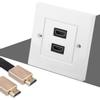 Белая настенная панель с двумя портами HDMI для гостиничного дома, офисного здания, стандарт США