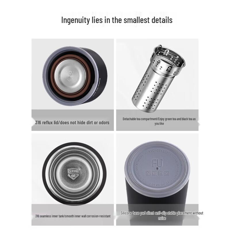 FUGUANG FU+ Tea Infuser Vacuum Insulated Bottle