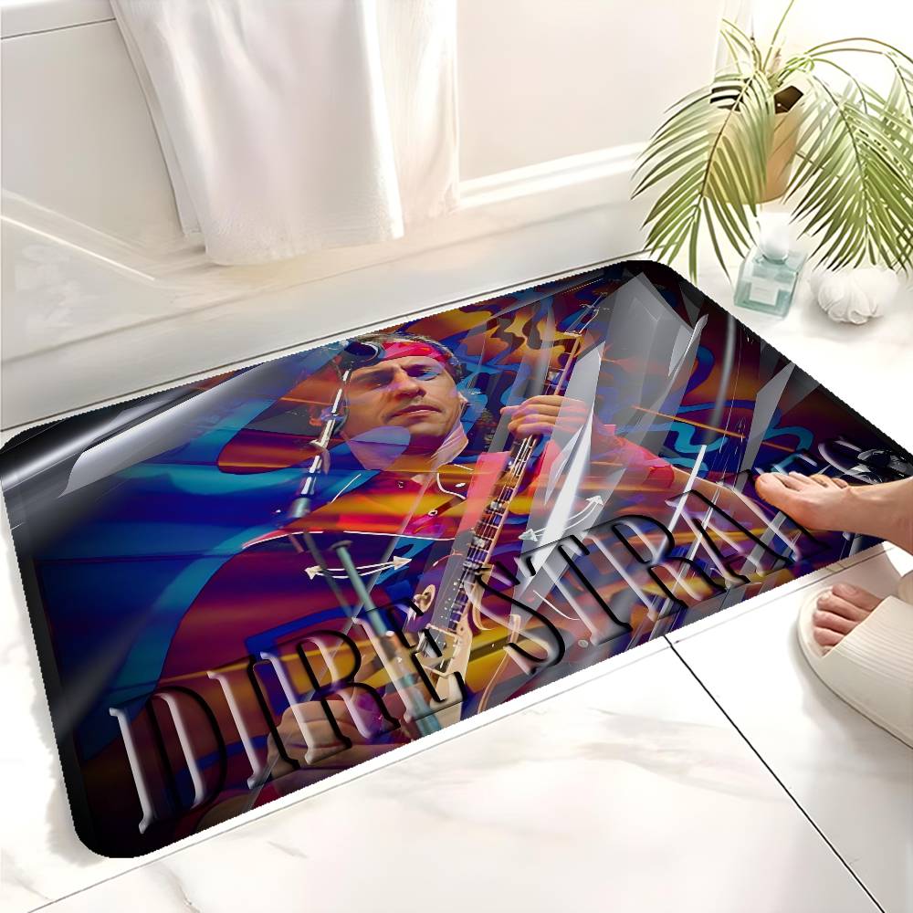 Rock Band Dires S-Straits Floor Mat Rectangle Anti-slip Home Soft Badmat Front Door Indoor Outdoor Mat Hotel Decor Mat