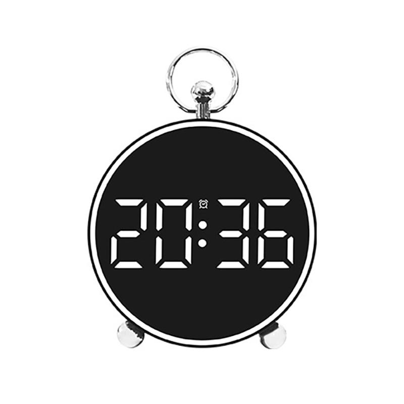 Светодиодные электронные часы, цифровой будильник с 4-уровневым регулятором яркости, 5 режимами будильника,