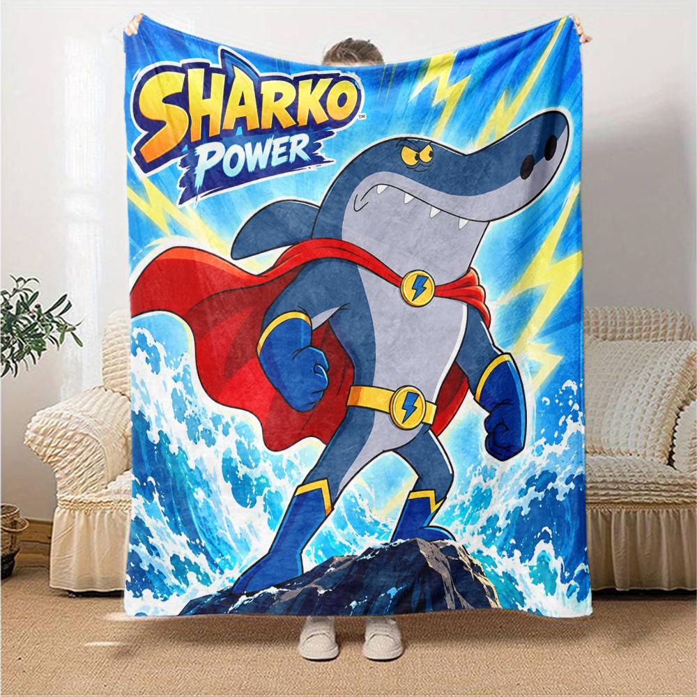 Zig & Sharko Theme Printed Blanket - Perfect for Couch, Bed, Travel & Outdoor Use | Machine Washable, Cozy & Durable.