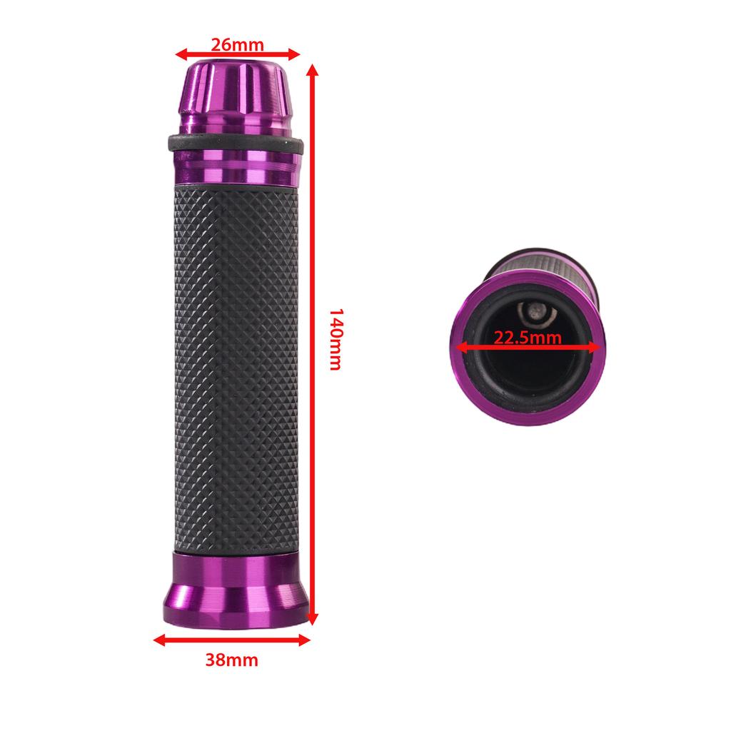 Motorcycle Handlebar Grips Cylindrical Rubber Double-Color Aluminum End Caps Arrow Personalized Modification Accessories