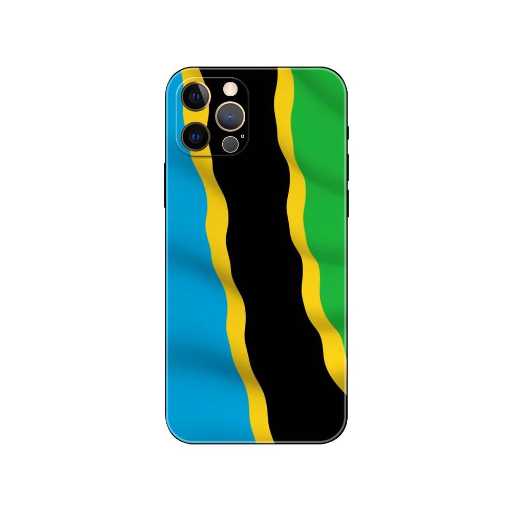 Чехол для телефона с национальным флагом Танзании для iPhone 5 5s 2020se 6 6s 7 8 plus x 10 XR XS 11 12 13 mini pro MAX черный чехол из ТПУ