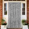 VidaXL Fly Curtain, Insect Screen with Hook, Door Curtain Adjustable Length and Width, Grey and Black and 377337