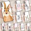 Милый Заяц Кролик Чехол Funda Для Samsung Galaxy S25 Ultra S9 S10 S20 S21 FE S22 S23 Plus S24 Ultra Чехол для Телефона