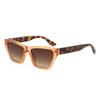 New Retro Gradient Cat Eye Women Sunglasses  Brand Contrast Leopard Print Frame Design Men Trendy Casual Glasses Uv400