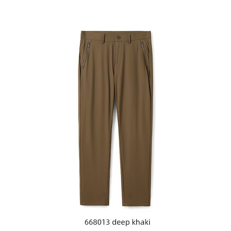 Outdoor Quick-Dry Cool Elastic Straight-Leg Business Casual Pants for Men, Summer Thin Style, Export Men's Pants with Drape Effect, Long Pants