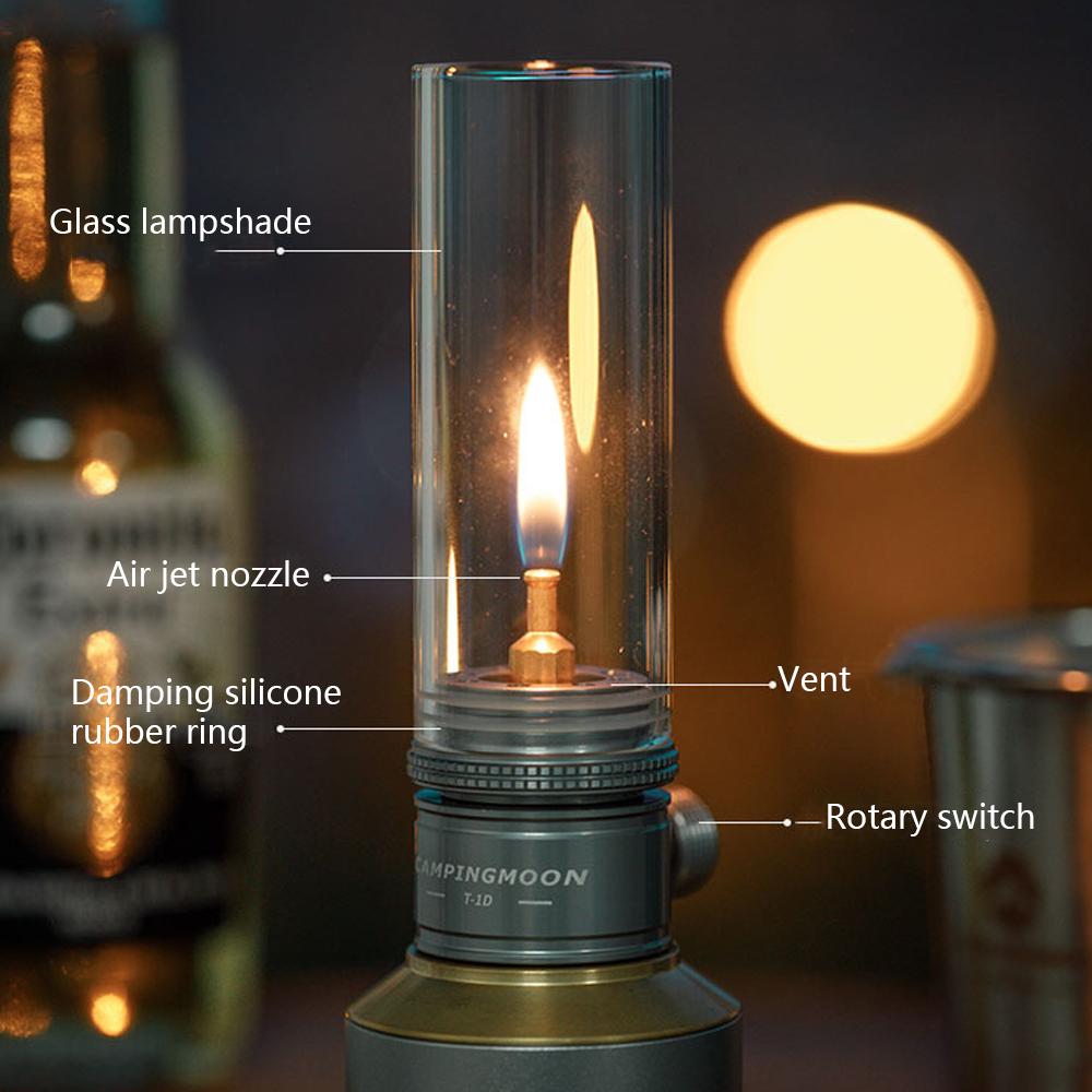 Газовый фонарь для кемпинга, оборудование для лагеря, газовая свеча, абажур, держатель лампы для нашей палатки, походов, чрезвычайных товаров для кемпинга