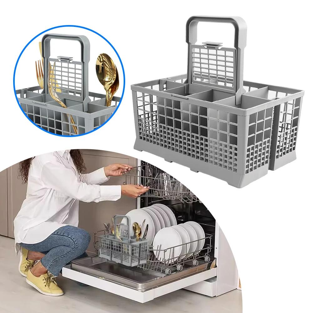 Universal Dishwasher Cutlery Basket Foldable Kitchen Tableware Drying Organization for Dishwasher Replacement Accessory 1Pc