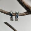 Серебряные серьги с сапфиром nano 0.638ct (2189022)