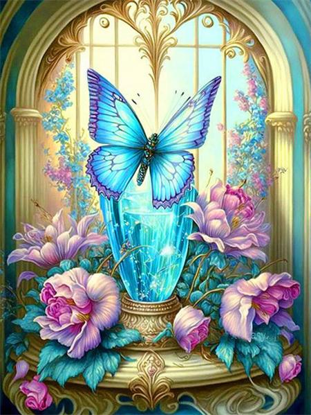 Алмазная живопись животные 5D Diy вышивка мозаика кошка бабочка полный квадрат круглый подарок ручной работы домашний декор