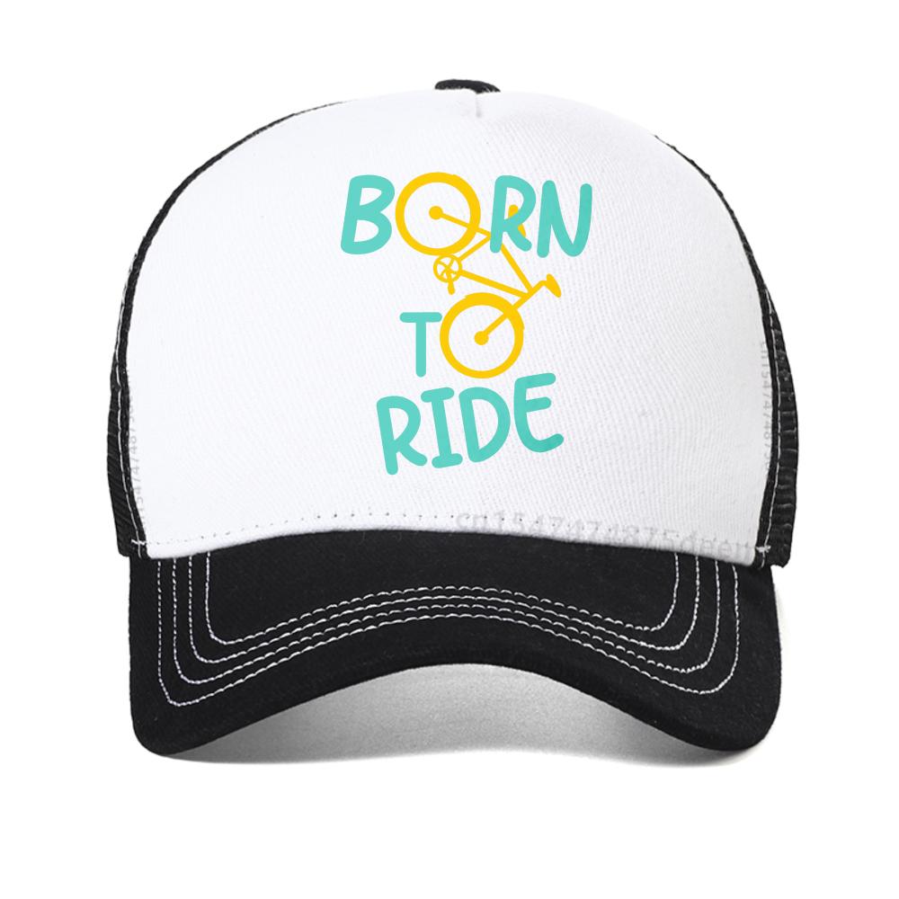 Кепка с принтом 'Born To Ride' Повседневная летняя Для унисекс Женская модная кепка-snapback Дышащие летние кепки регулируемая сетка Кепка-тракер