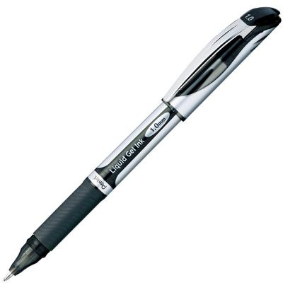 Pentel EnerGel Гелевая шариковая ручка Колпачок Серебристый 5 ручек Ручка, Тип, 1,0 мм, Корпус, Черный, (XBL60-A)