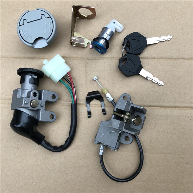 Lgnition Switch Lock 5 Wire Scooter Ignition Switch Contact Key Set For Moped 100 125cc GY6 49 50cc TaoTao Peace Roketa Jonway