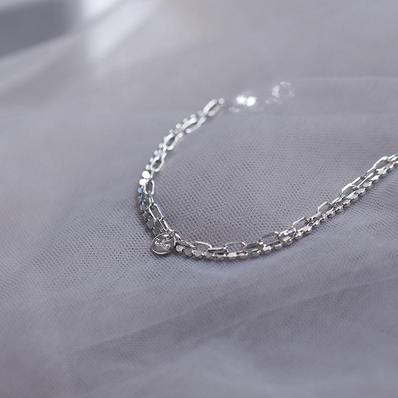 ANENJERY Серебряный цвет двухслойная круглая цепочка с подвеской в виде карты, регулируемый браслет для женщин и мужчин, простые ювелирные изделия, подарки на каждый день