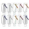 1-100PCS 30/50ml Empty Plastic Refillable Liquid Gel Bottles Travel Sanitizer Bottle With Key Ring