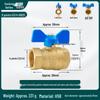 All-Copper Double Internal Thread Ball Valve for Water Heaters, Hot/Cold Tap, DN25, 4/6-Point, Straight Through, Thickened.