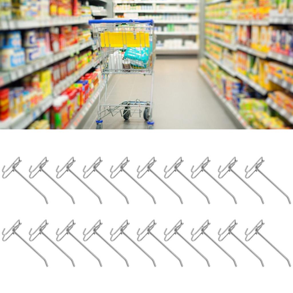 30 шт. Крючок для полки из железной сетки для супермаркета, крючок для полки для ювелирных изделий, толщина 3,5 мм, 15 см / 5,9 дюйма