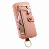 For iPhone 16 Case RFID Blocking Zipper Wallet PU Leather Mobile Cover - Pink