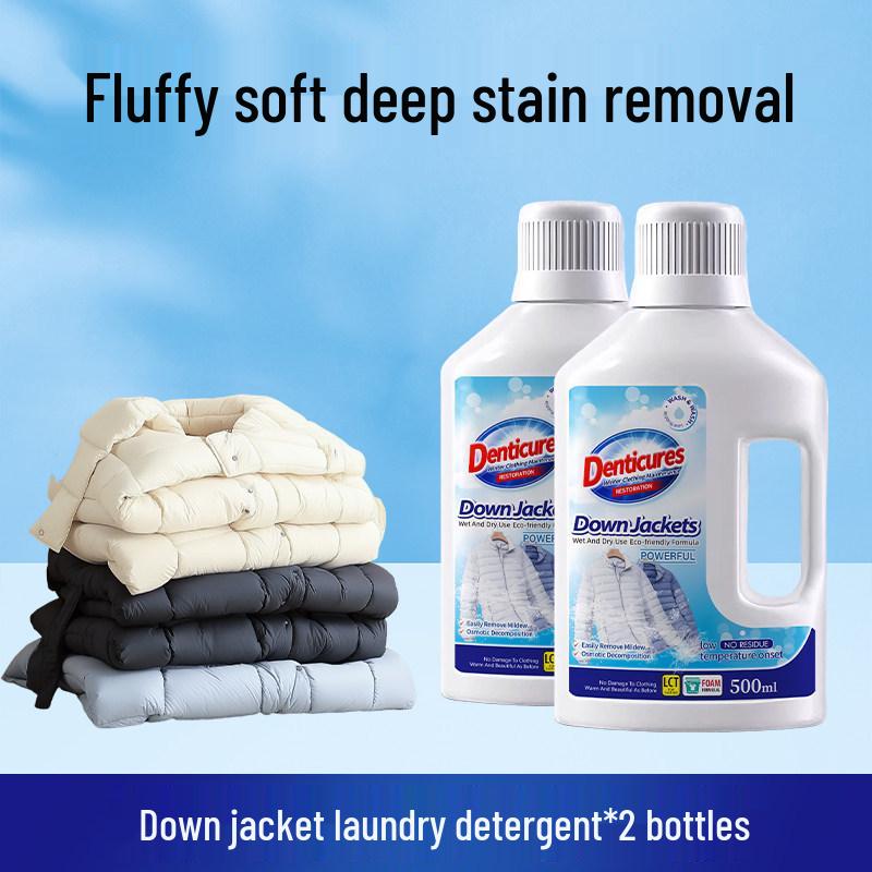 Fluffy, Neutral Down Jacket Detergent: Oil & Stain Removing for Machine and Hand Wash