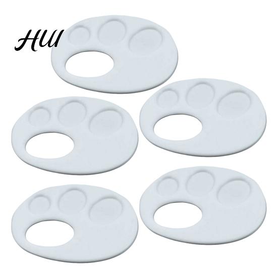 Small Paint Mixing Palette Plastic Tray 3D Printed Finger with Hand Grip Easy to Palettes Clean Portable Painting for Kids Artists Watercolor Acrylic