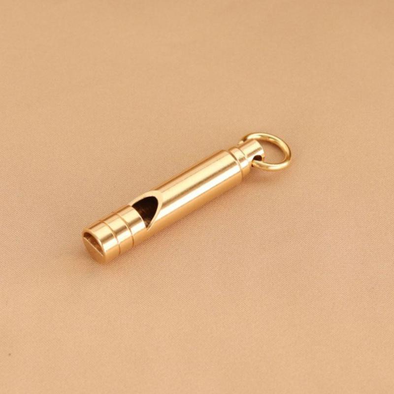 Многофункциональный латунный аварийный свисток для выживания, портативный брелок, учебный свисток для кемпинга, пешего туризма