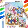Disney Цифровой набор для рисования маслом Арт-набор Семья уток Подушечные бои Ручное наполнение Домашний декор