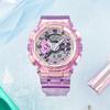 Casio Часы на кварцевом механизме с ремешком из смолы Женские часы Серый циферблат GMA-S110VW-4APR