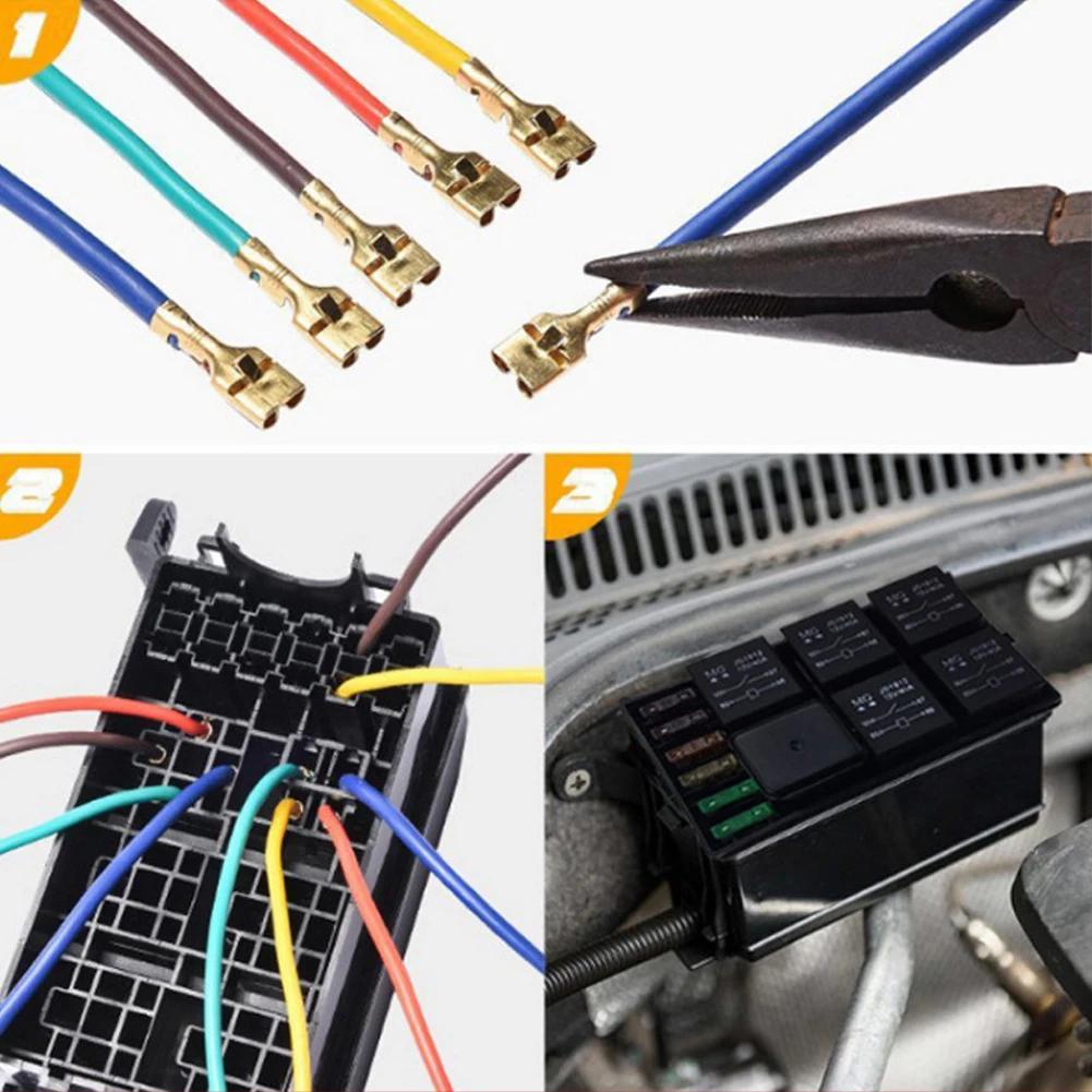 12V/24V Marine Fuse Box 3 Way 4/5 Pin 40/80A Car Fuse Set Pre-Wired Double Circuit Protection Fuse Relays Box for Truck RV Boat