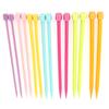 14pcs Plastic Knitting Needles Set Multicolour Plastic Knitting Needles  For Beginners