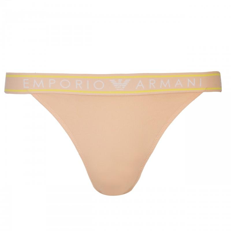Emporio Armani Underwear Set of 2 women's thongs beige - Size: L