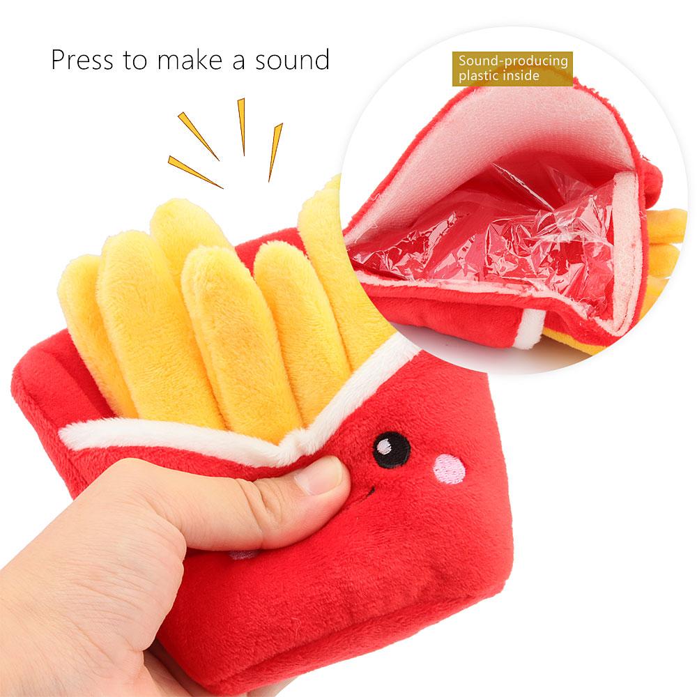 Fries Burger Shape Small Dog Toy Pizza Puppy Sound Pet Toy Dogs Chew Squeak Toys 1