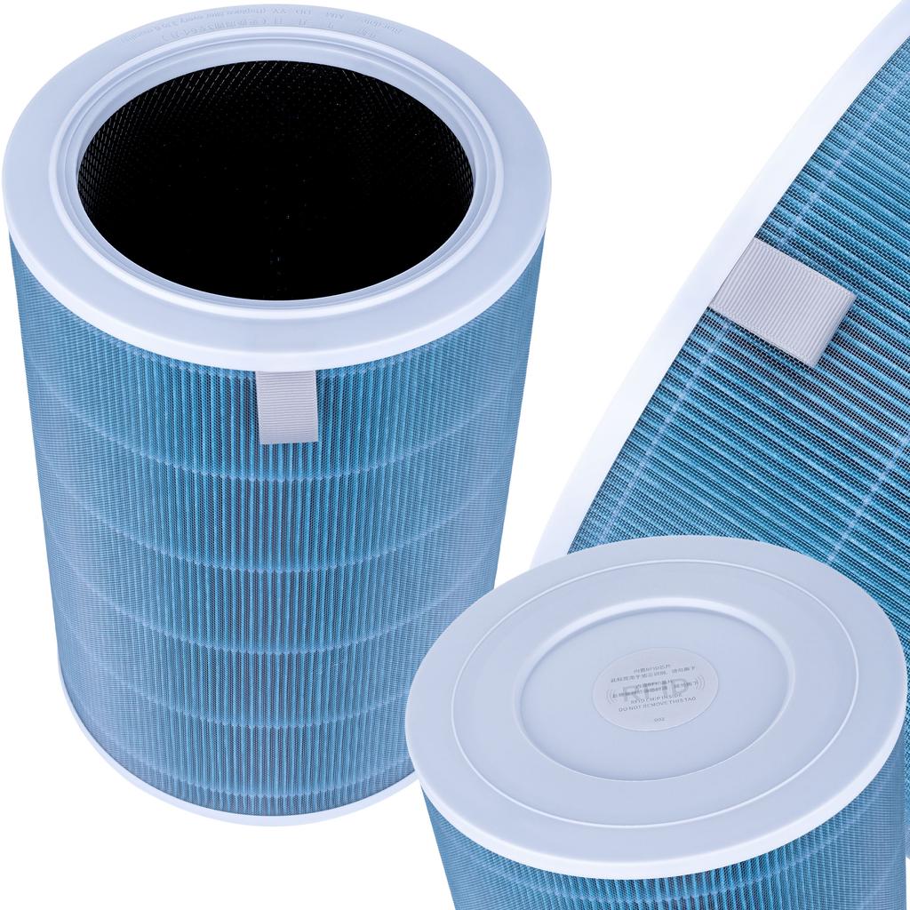 BlueShield HEPA H13 Standard Filter for Xiaomi Mi Air Purifier 1/2/2S/3/Pro, Blue, Up to 6 Months, PM2.5 Allergens Dust