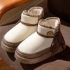 Женские домашние ботильоны, пушистые тапочки, теплые уютные зимние ботинки с пушистой плюшевой подкладкой для женщин, зимняя нескользящая домашняя обувь для помещения и улицы, короткие ботинки
